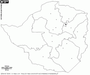 Zimbabwe map coloring page