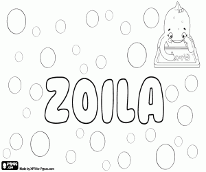 Zoila, feminine form of Zoilo coloring page