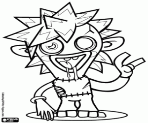 Zommer from Moshi Monsters coloring page