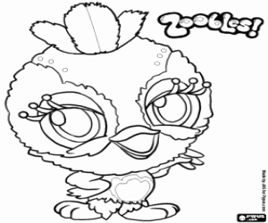 Zooble Little Bird from Petagonia  coloring page