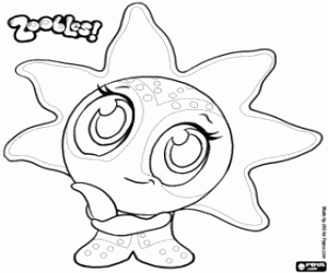 Zooble, a starfish coloring page