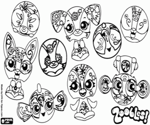 Zoobles. Group of Zoobles coloring page