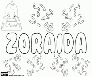 Zoraida, variant of Zureidy coloring page