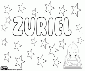 Zuriel, name of biblical origin coloring page