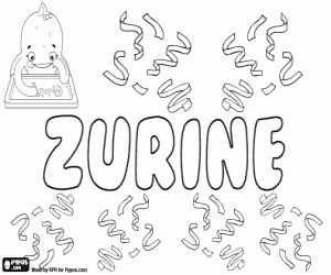 Zuriñe, basque female name coloring page