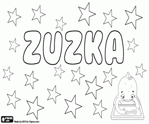 Zuzka, diminutive of Zuzana coloring page