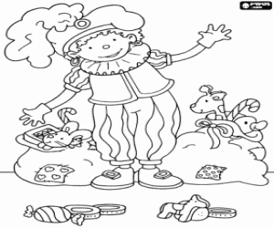 Zwarte Piet, Christmas character coloring page