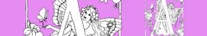 Alphabet of fairies coloring pages