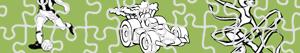 Sports and Adventure puzzles coloring pages