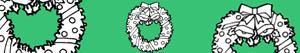 Christmas wreaths and garlands coloring pages
