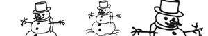 Snowmen coloring pages
