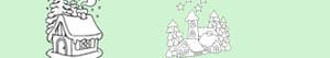 Christmas landscapes coloring pages
