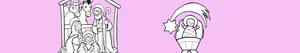 Nativity scene coloring pages