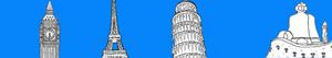 Monuments and other sights in Europe coloring pages