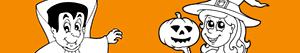 Halloween party coloring pages