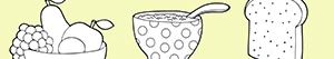 Breakfast coloring pages