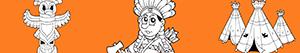 Native North American Indians coloring pages
