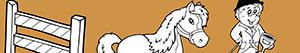 Riding a horse coloring pages