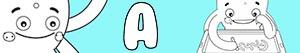 Boy names with A coloring pages
