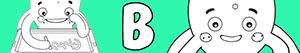 Boy names with B coloring pages