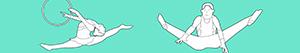 Artistic gymnastics. Rhythmic gymnastics coloring pages