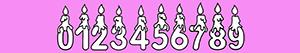 Number with candles coloring pages