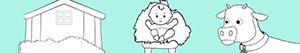 Material for your Nativity scene coloring pages