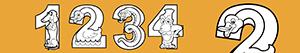 Numbers as animals coloring pages