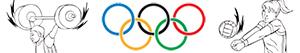 Olympic sports. Miscellaneous coloring pages
